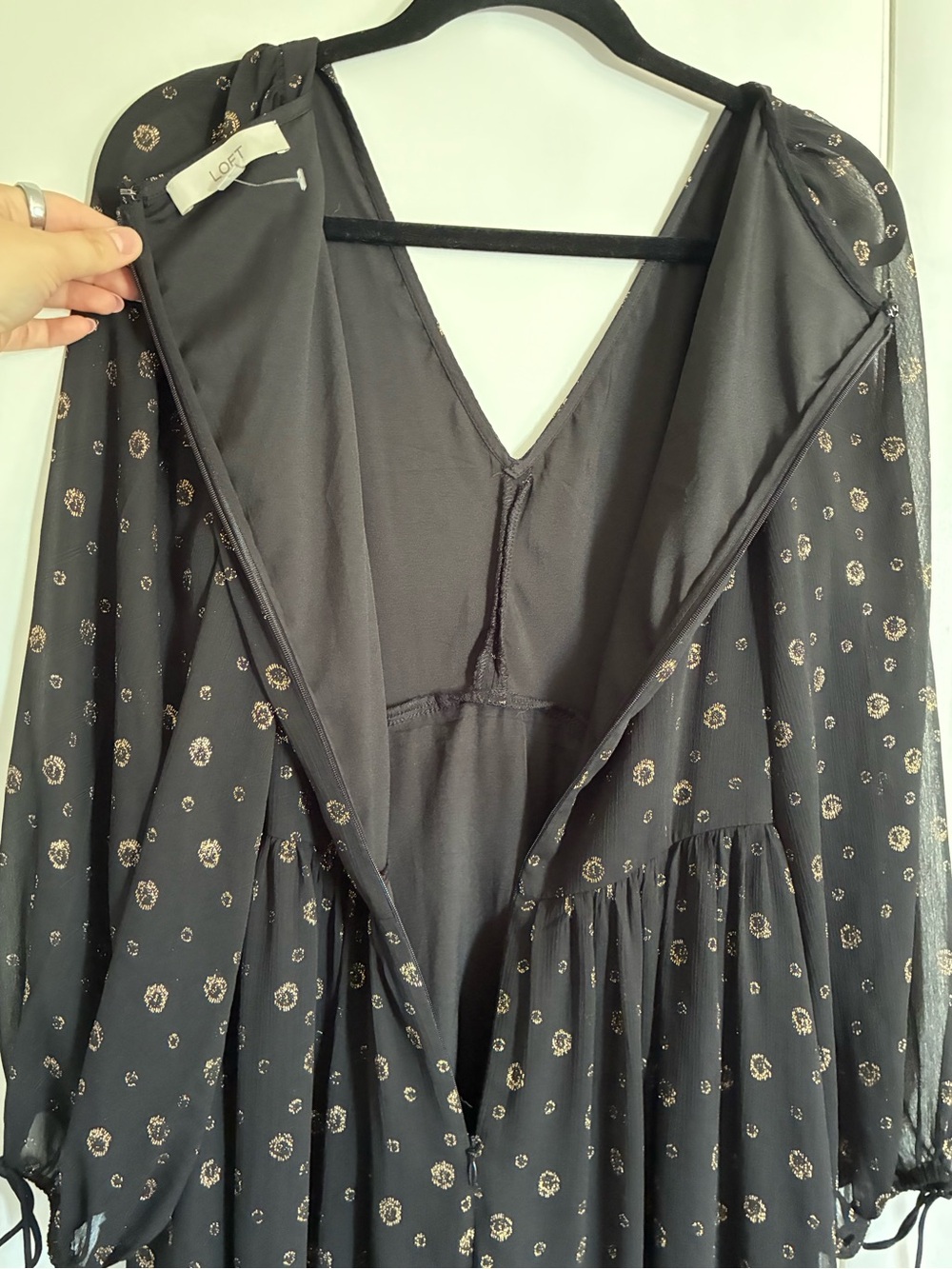 Black Ruched Maxi Dress Whimsigoth Witchy - Picture 13 of 13